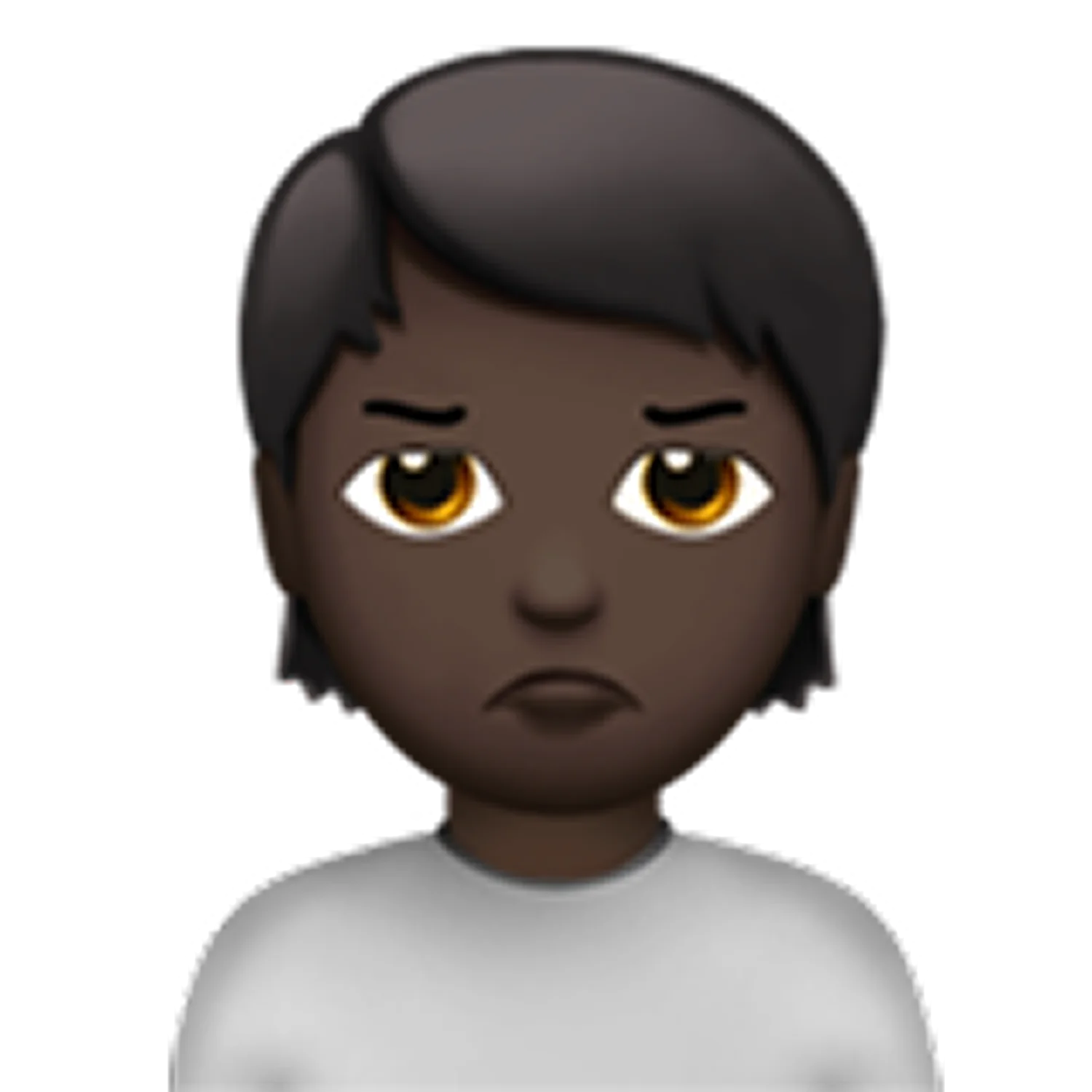 Worried Cartoon Avatar with Amber Eyes – Free PNG
