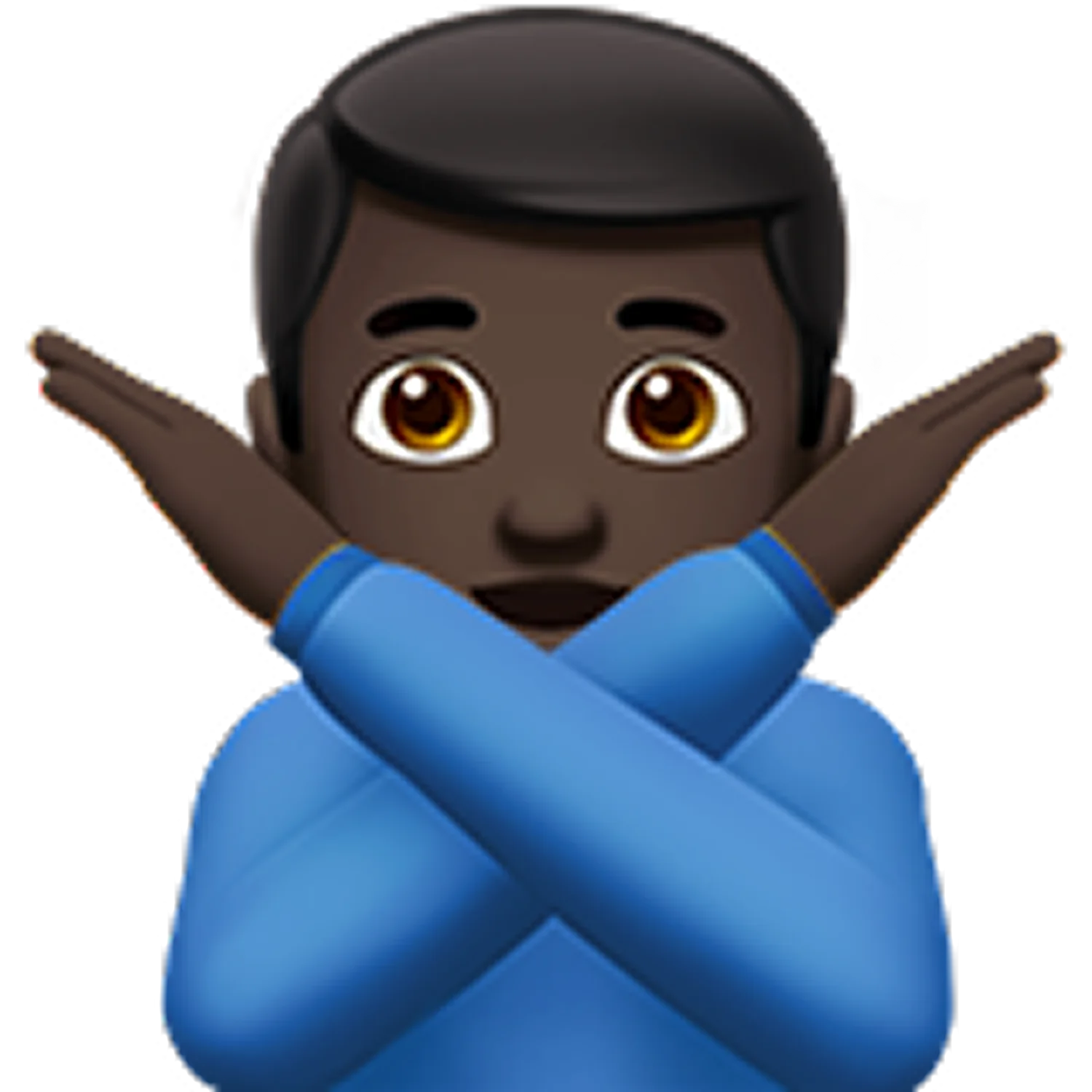 Smiling Person Crossing Arms in Blue Shirt Free PNG