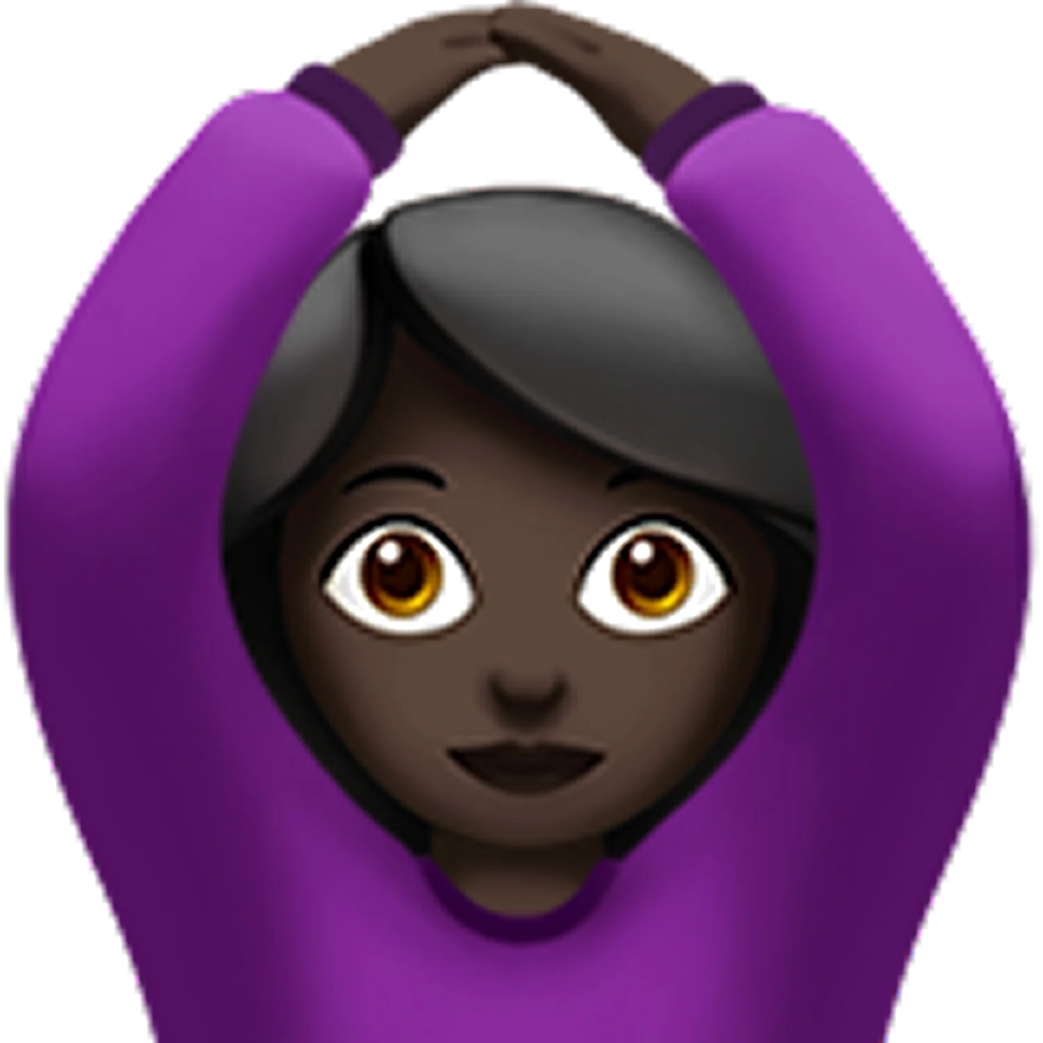 Smiling Woman Raising Hands Over Her Head Free PNG