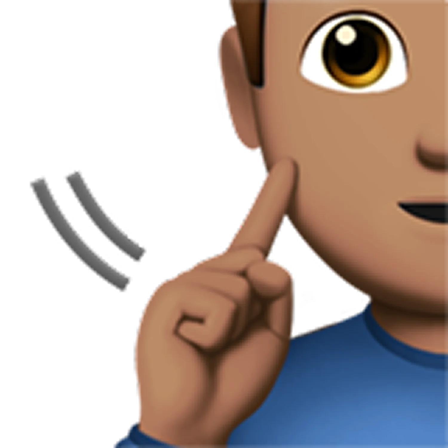 3D Cartoon Boy Making a Quiet Gesture Free PNG