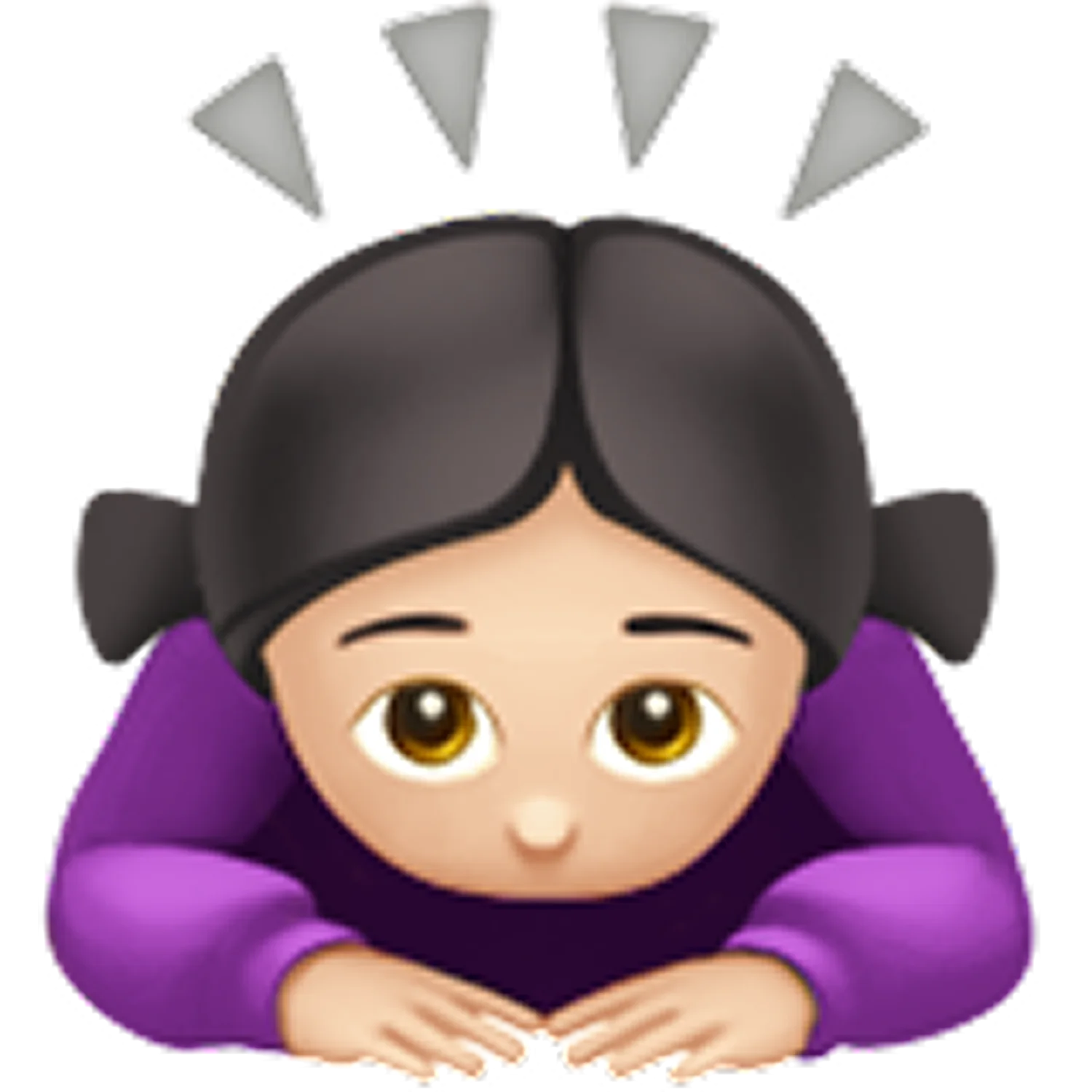 Bowing Woman with Folded Hands Free PNG