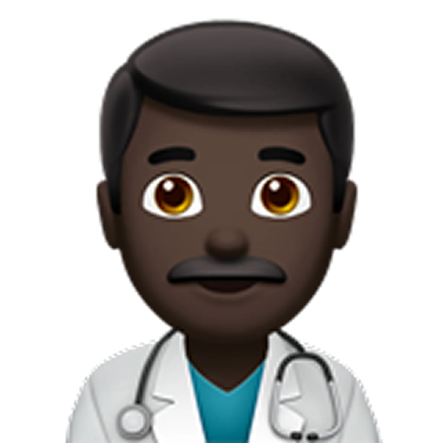Black Male Doctor Emoji Portrait Free PNG