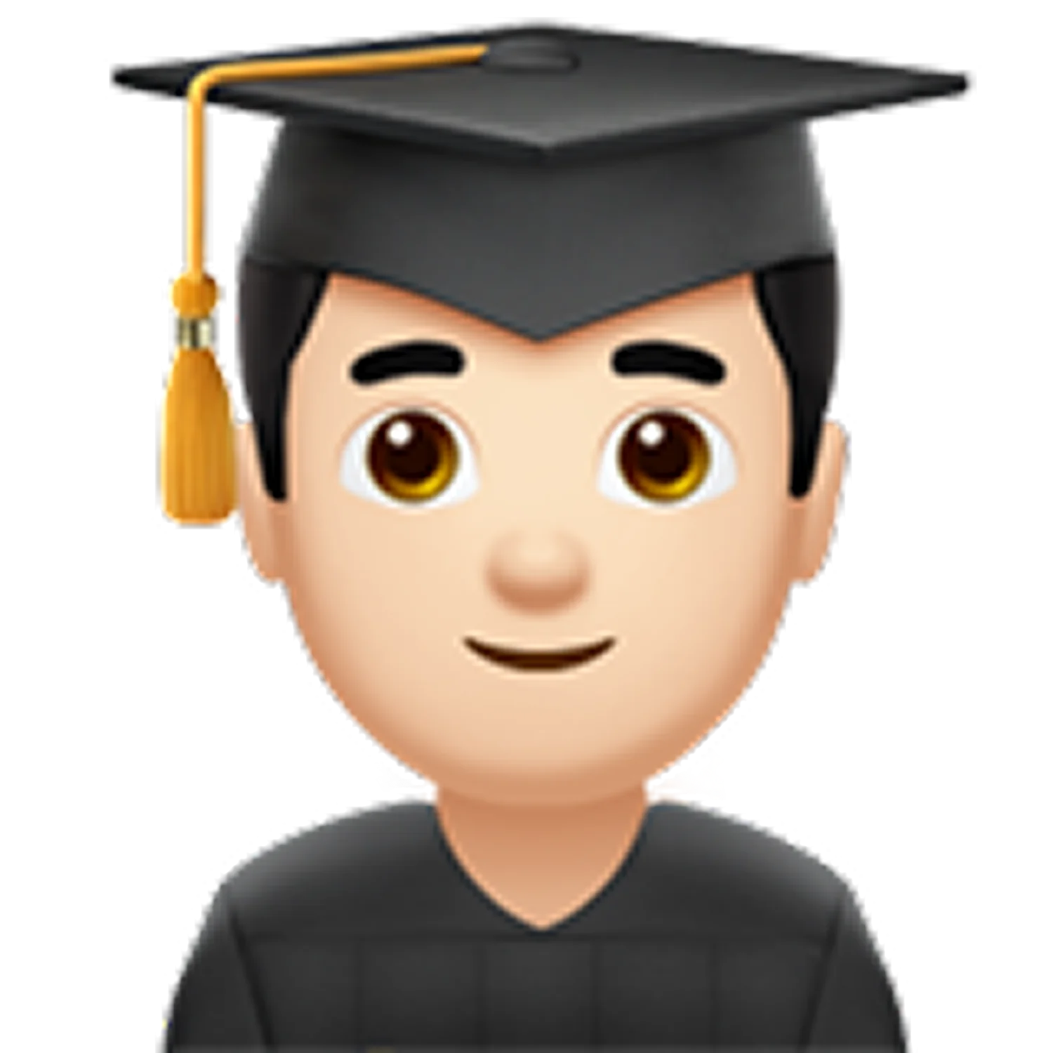 Smiling Cartoon Graduate in Cap and Gown Free PNG