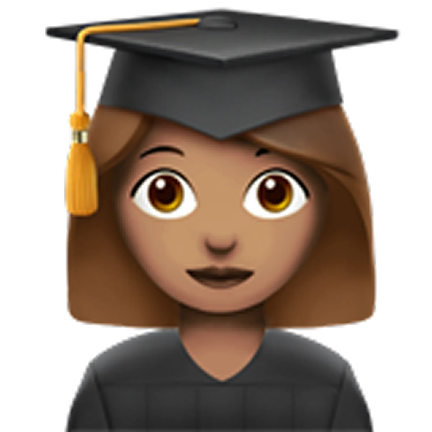 Smiling Woman Graduate Emoji in Cap and Gown Free PNG
