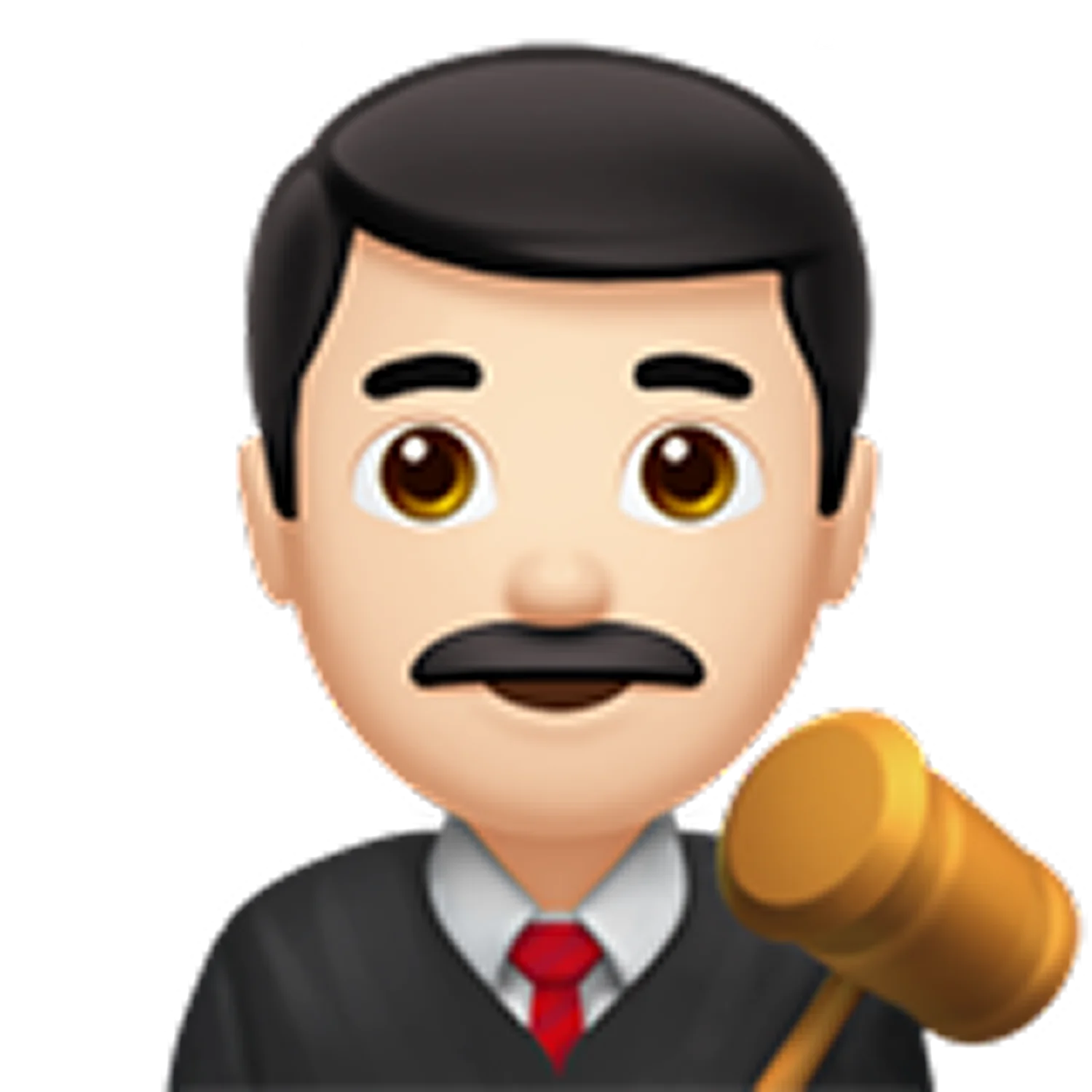 Wide-Eyed Judge Holding a Gavel Free PNG
