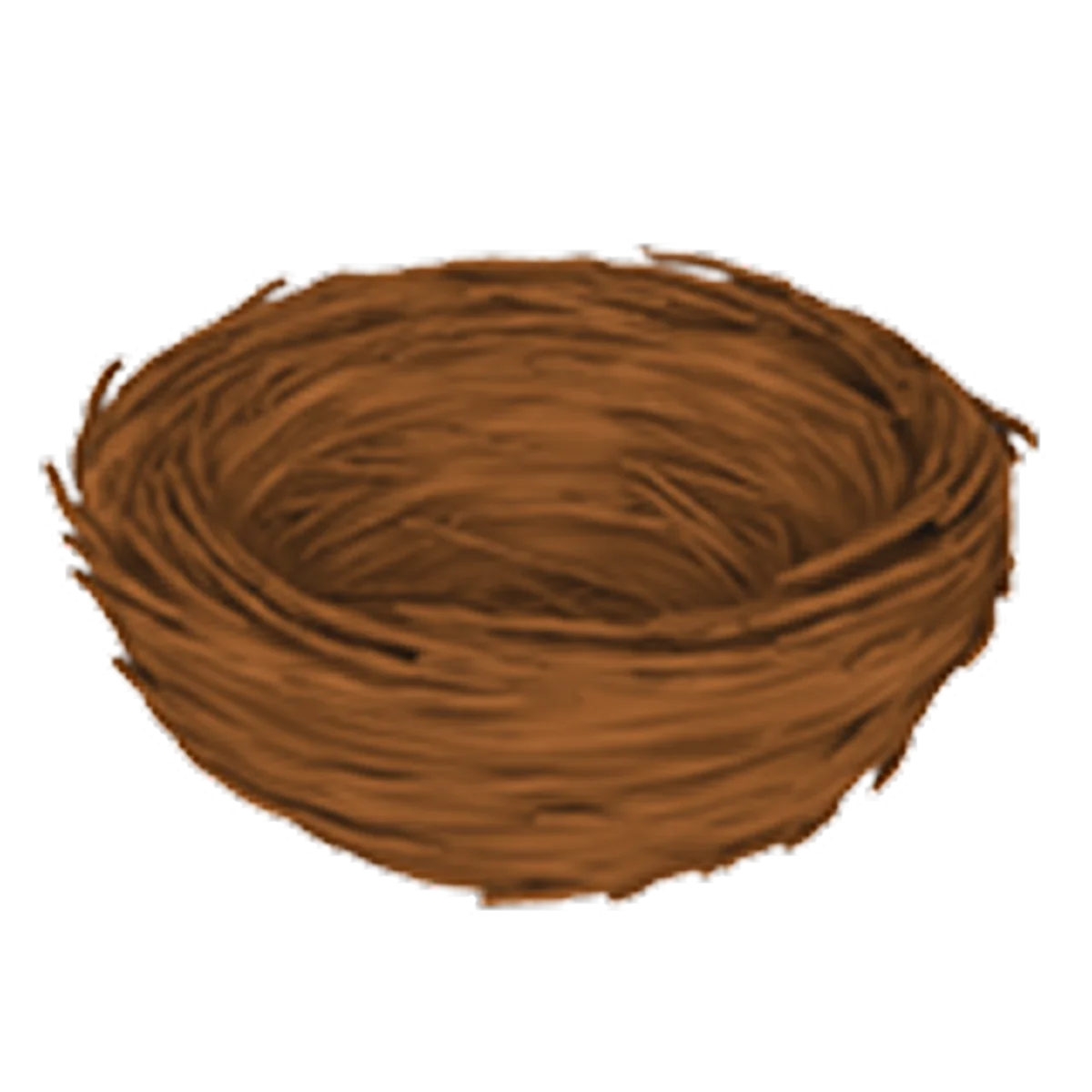 Brown Empty Bird Nest Illustration Free PNG