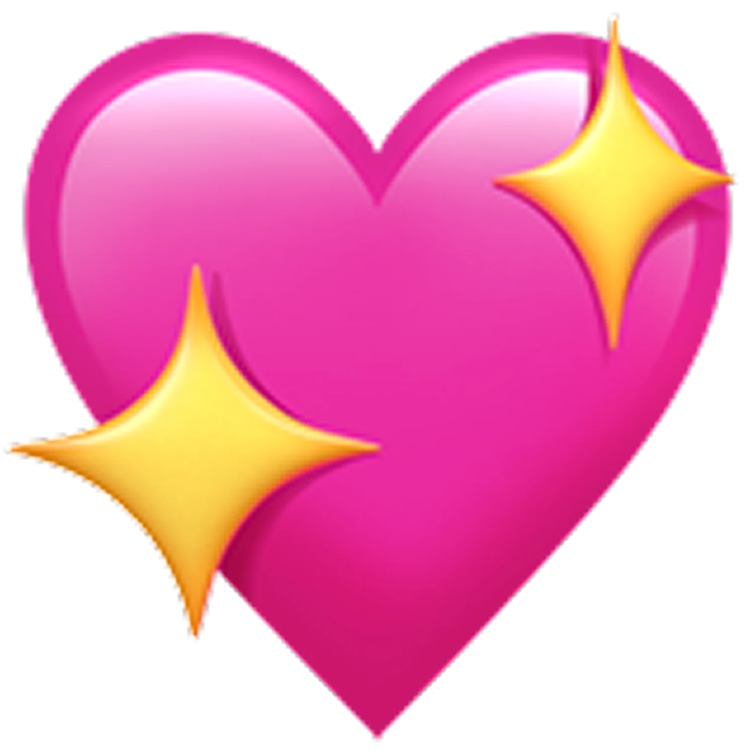 Pink Heart with Golden Sparkles Free PNG