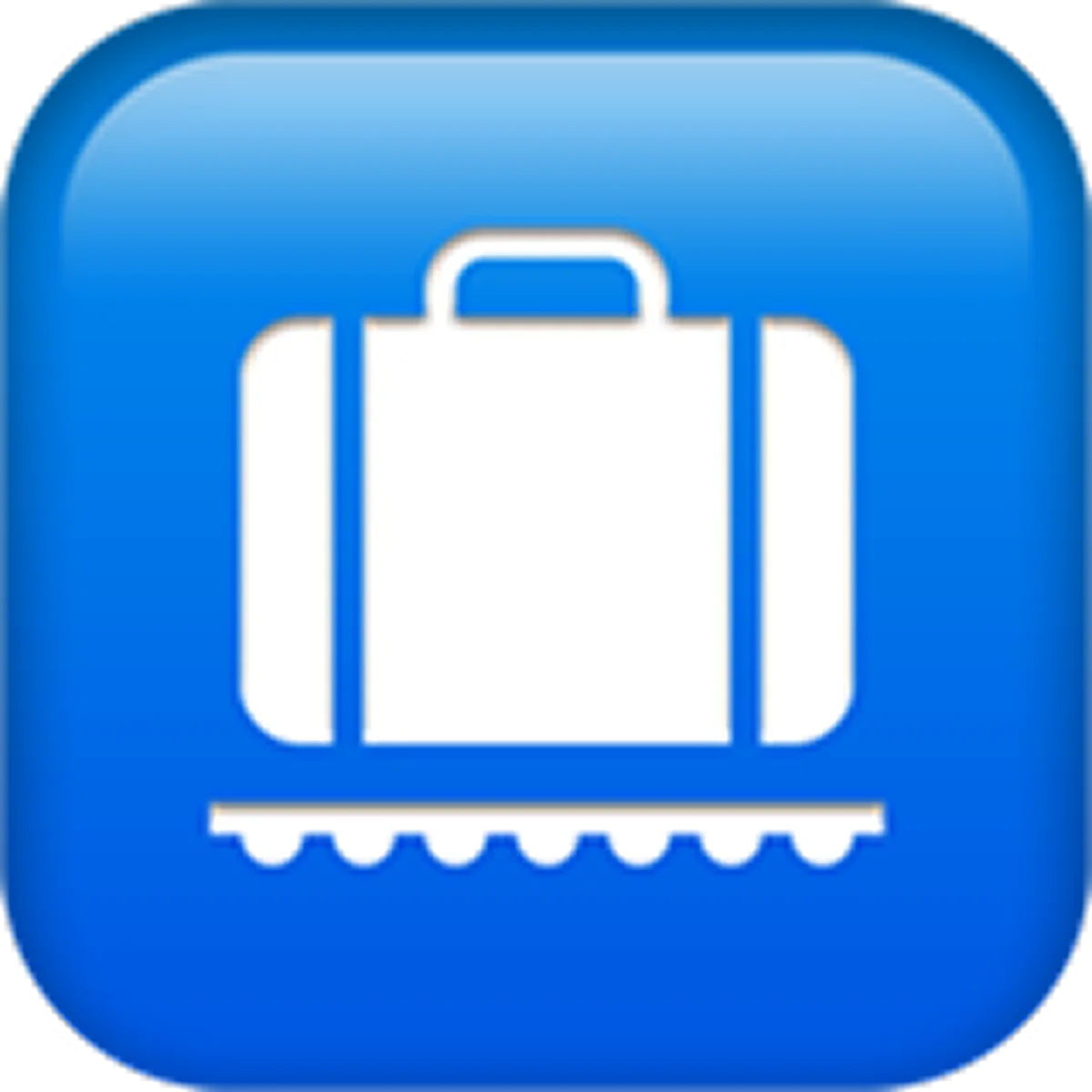 White Suitcase on a Conveyor Belt Icon - Free PNG