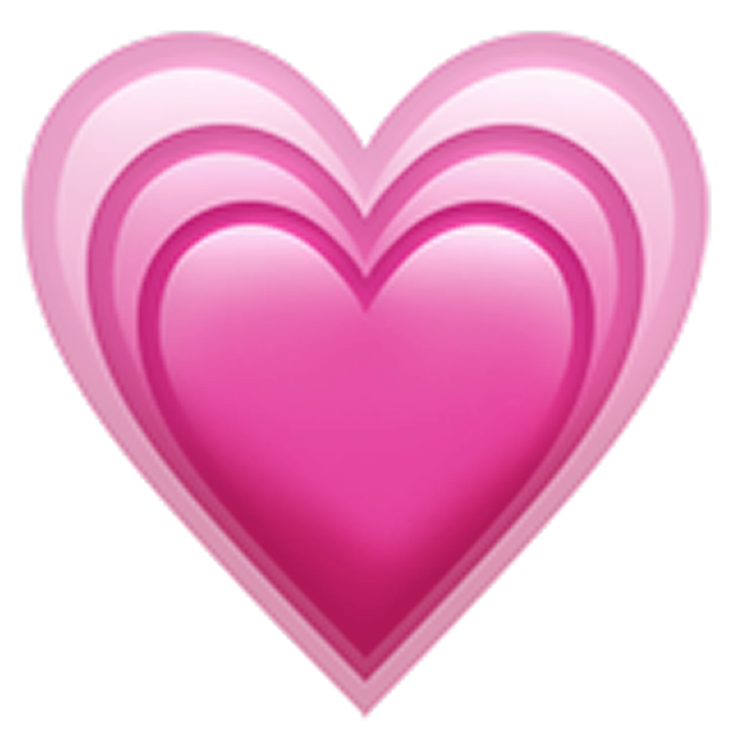 Layered Pink Heart Illustration Free PNG