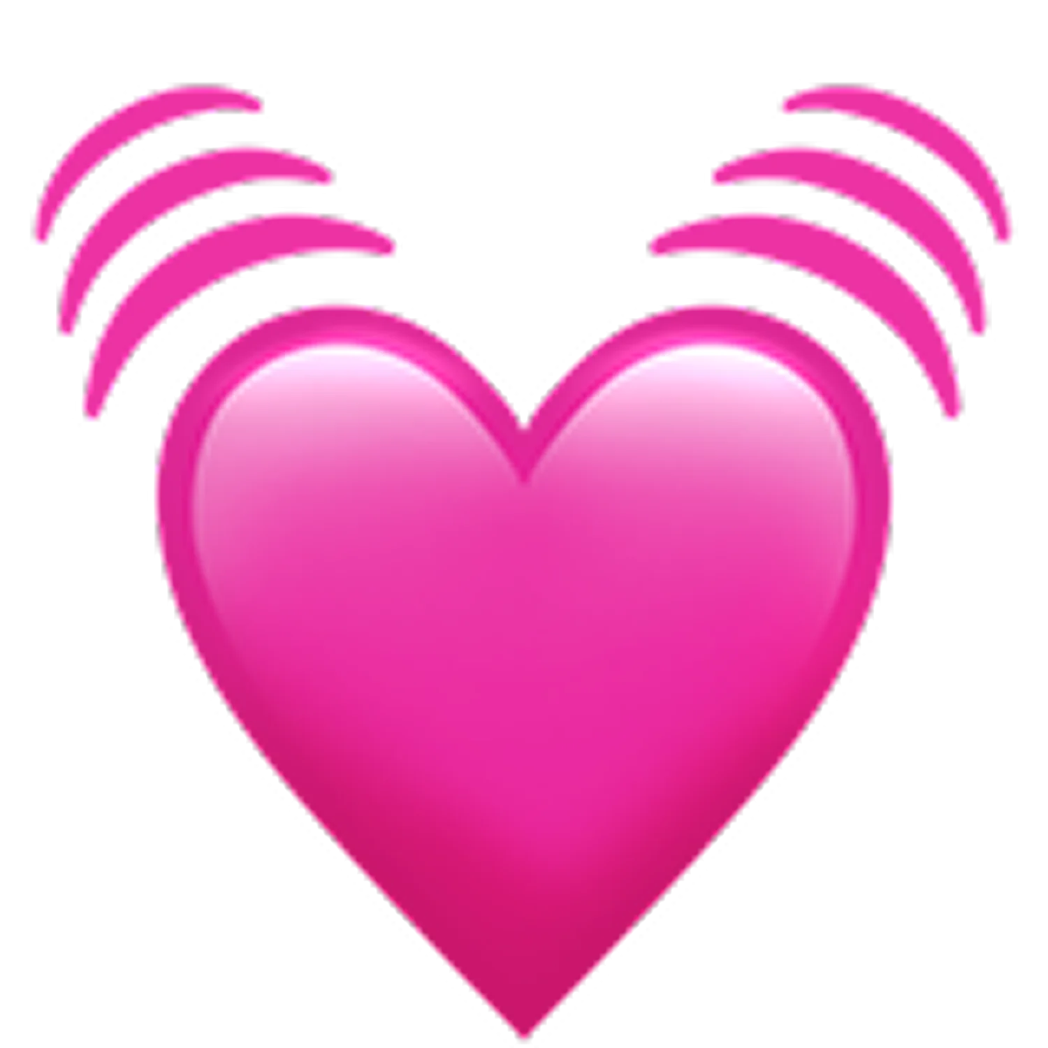 Radiating Pink Heart Icon Free PNG