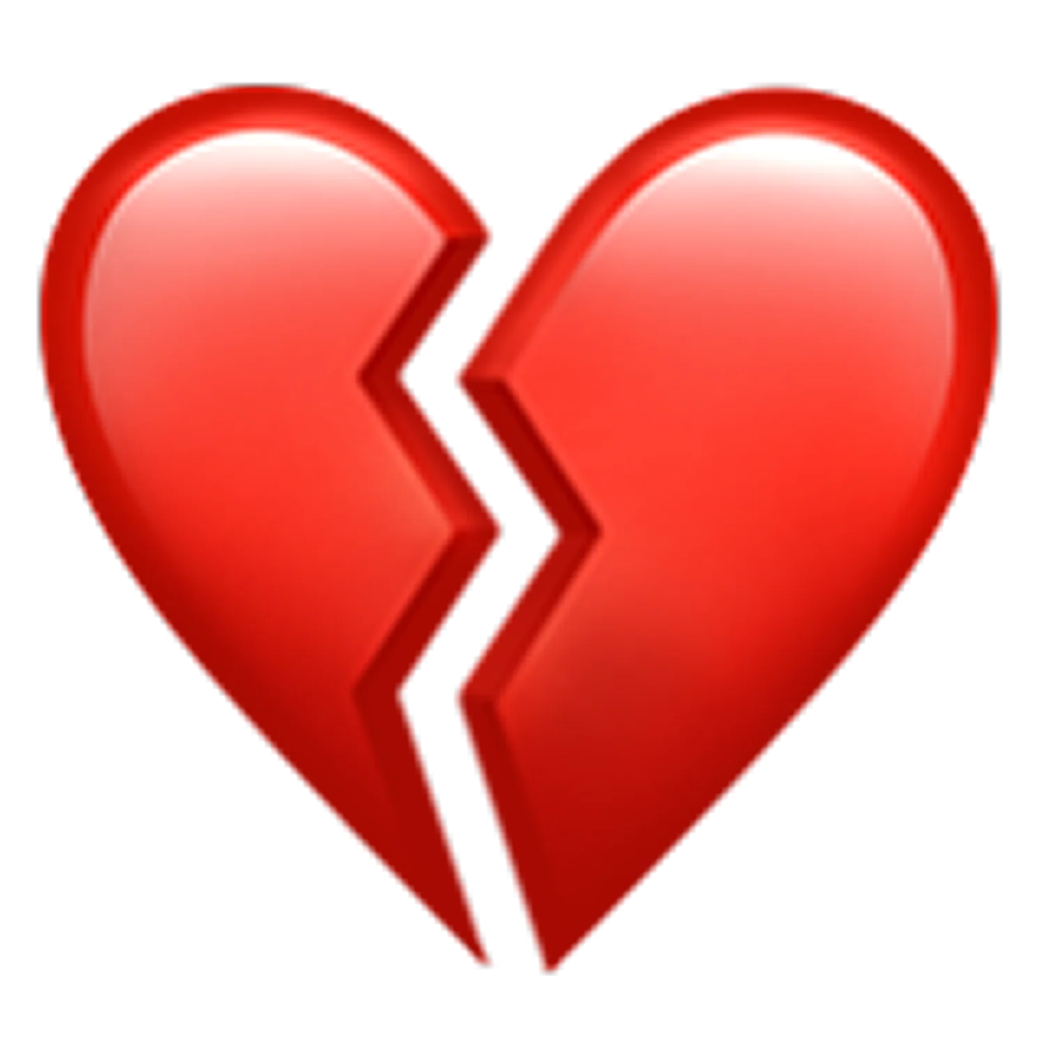Glossy Red Broken Heart Icon Free PNG