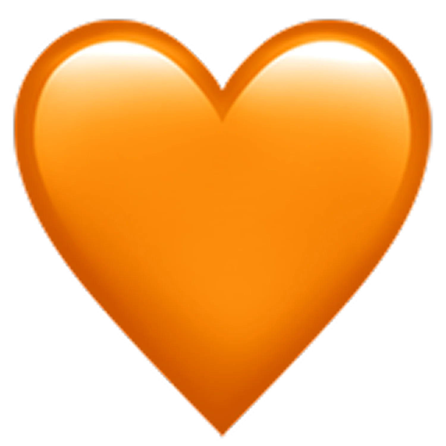 Glossy Orange Heart Icon Free PNG