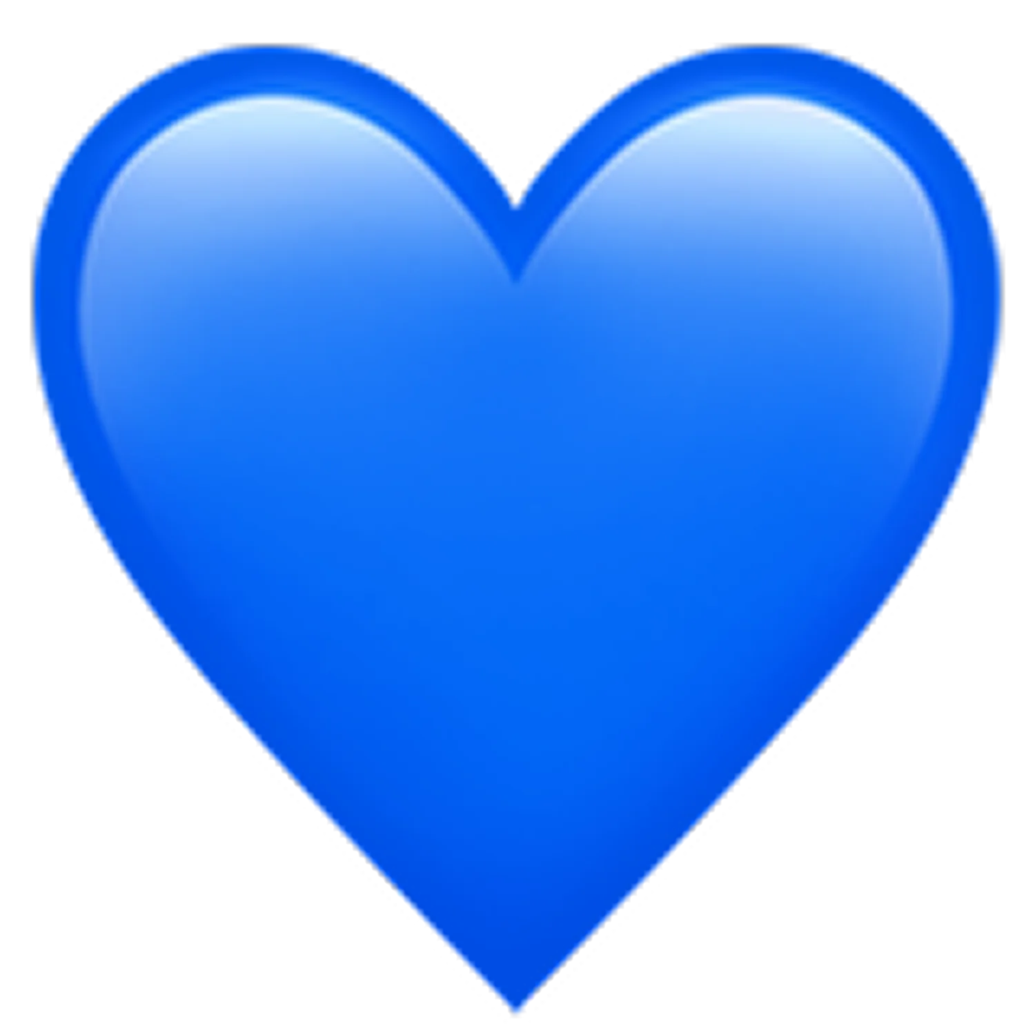 Glossy Blue Heart Icon Free PNG