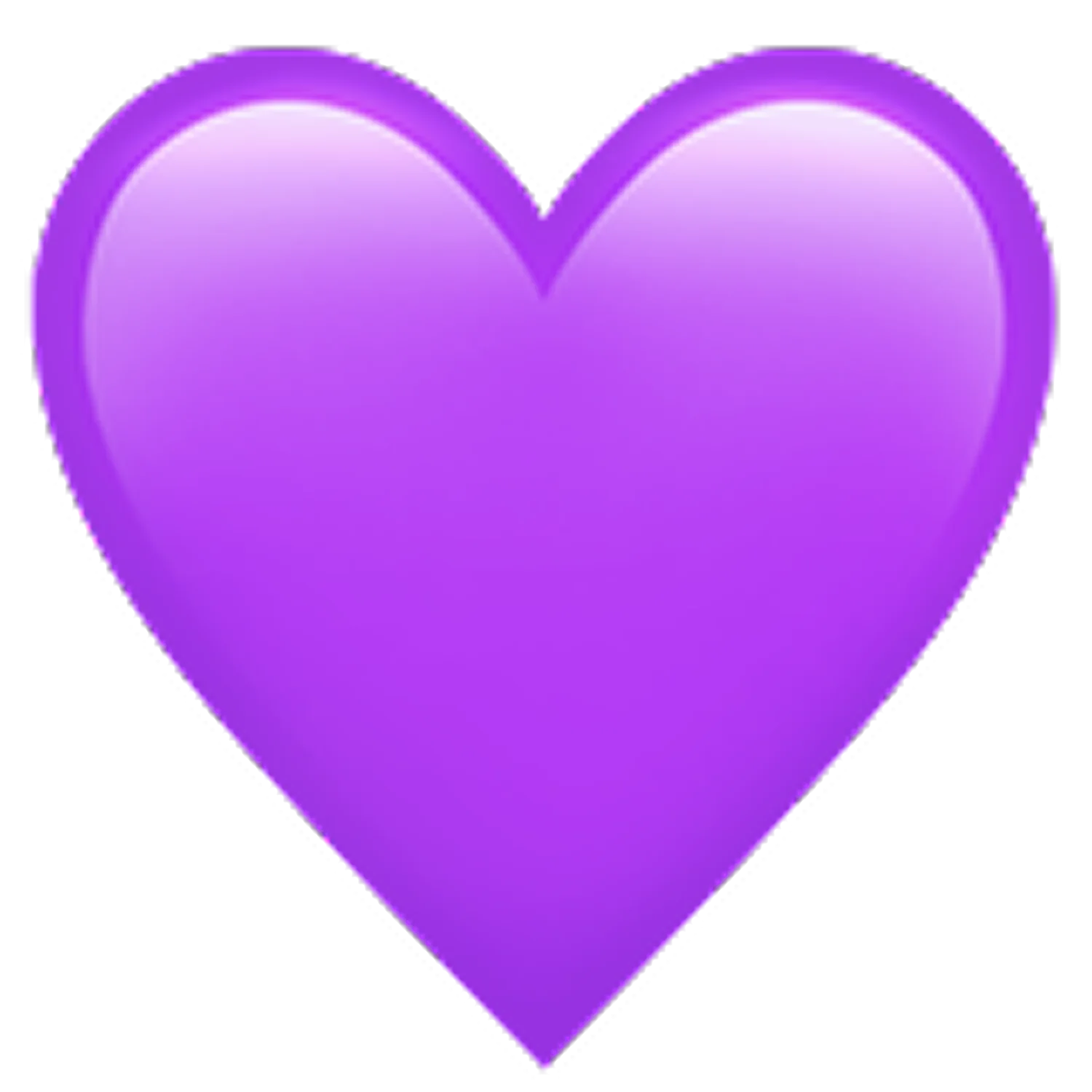 Glossy Purple Heart Icon Free PNG