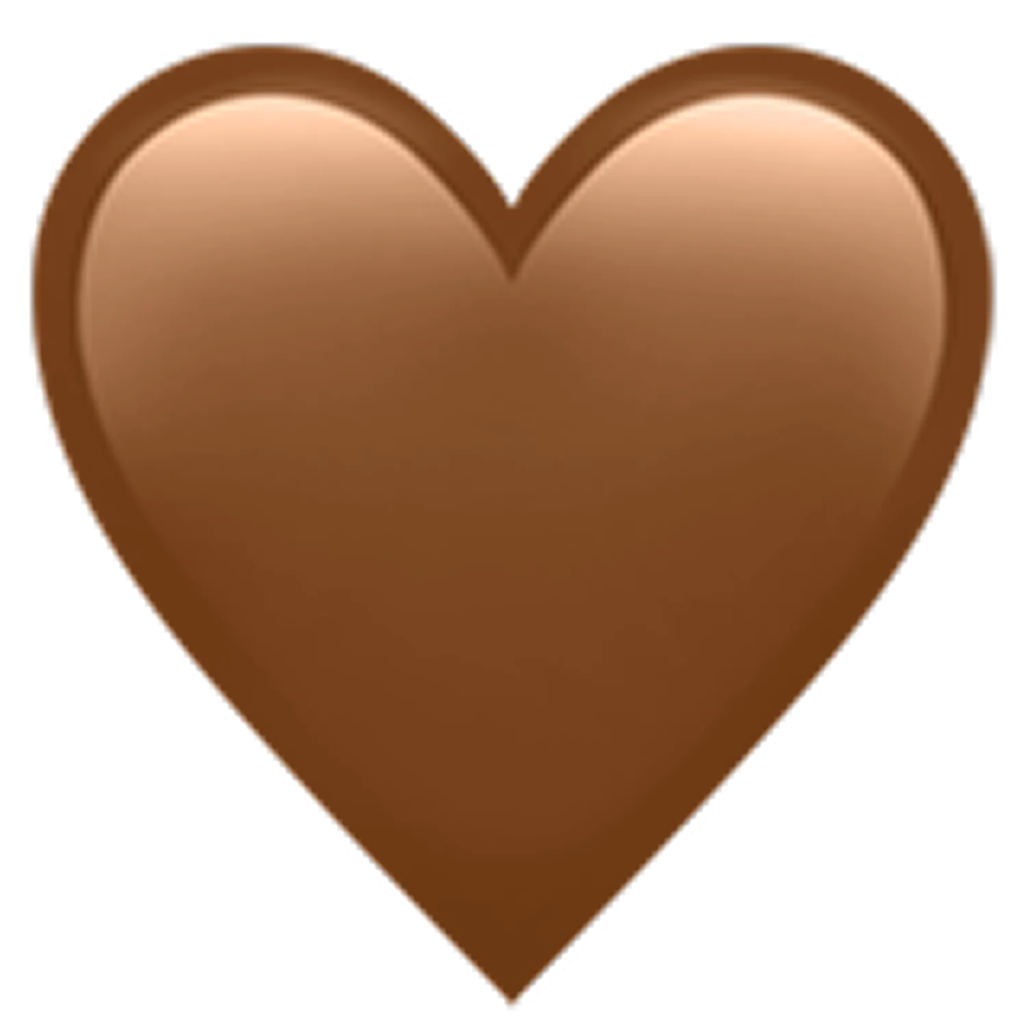 Brown Gradient Heart Icon Free PNG