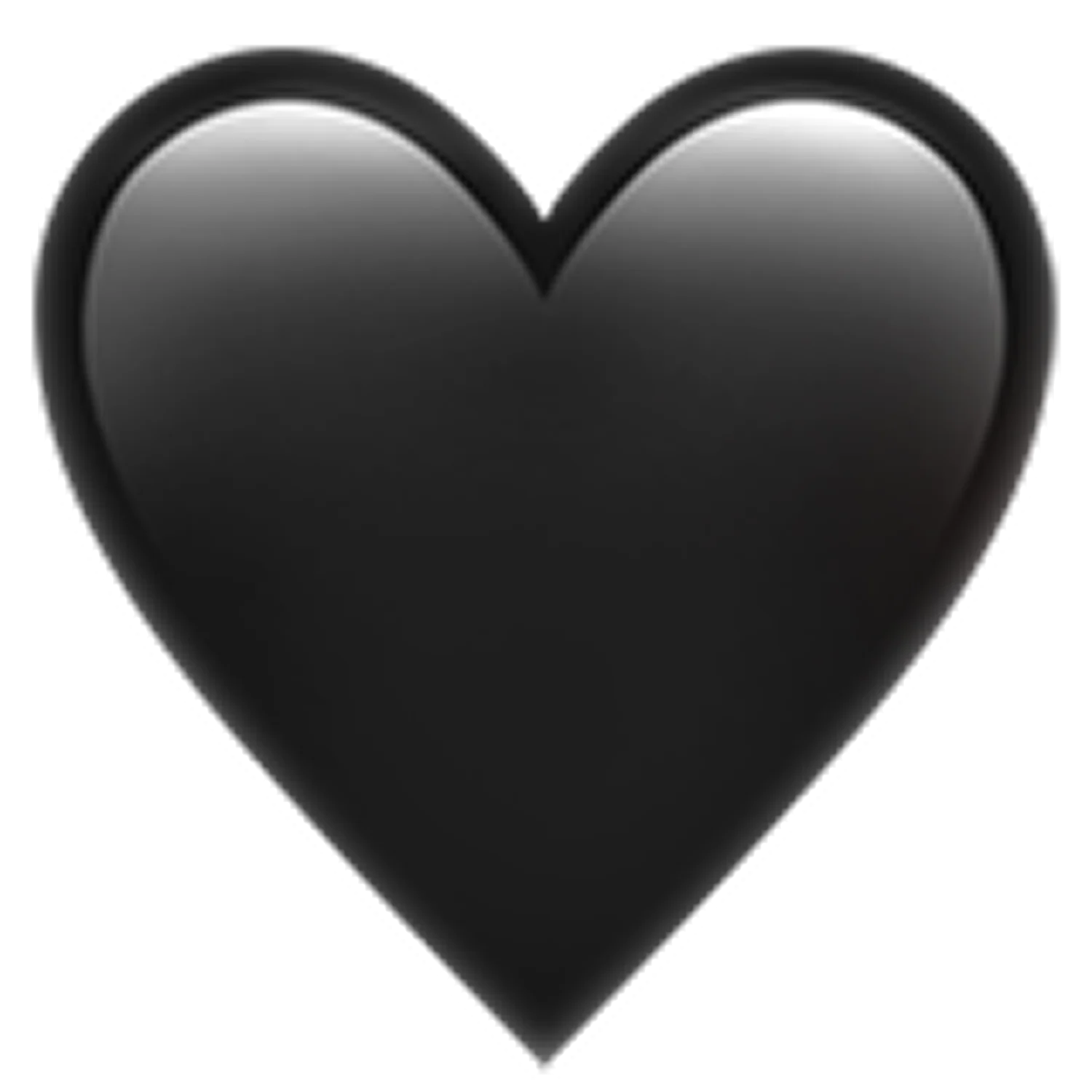 Glossy Black Heart Icon Free PNG