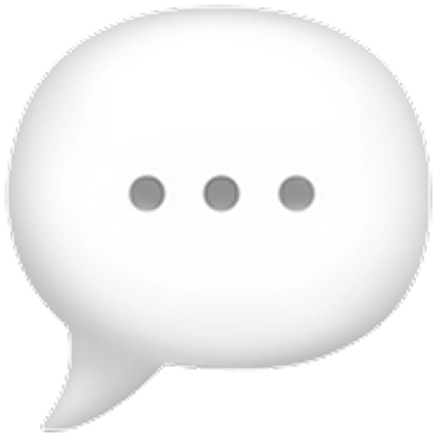 White Speech Bubble with Three Dots Free PNG