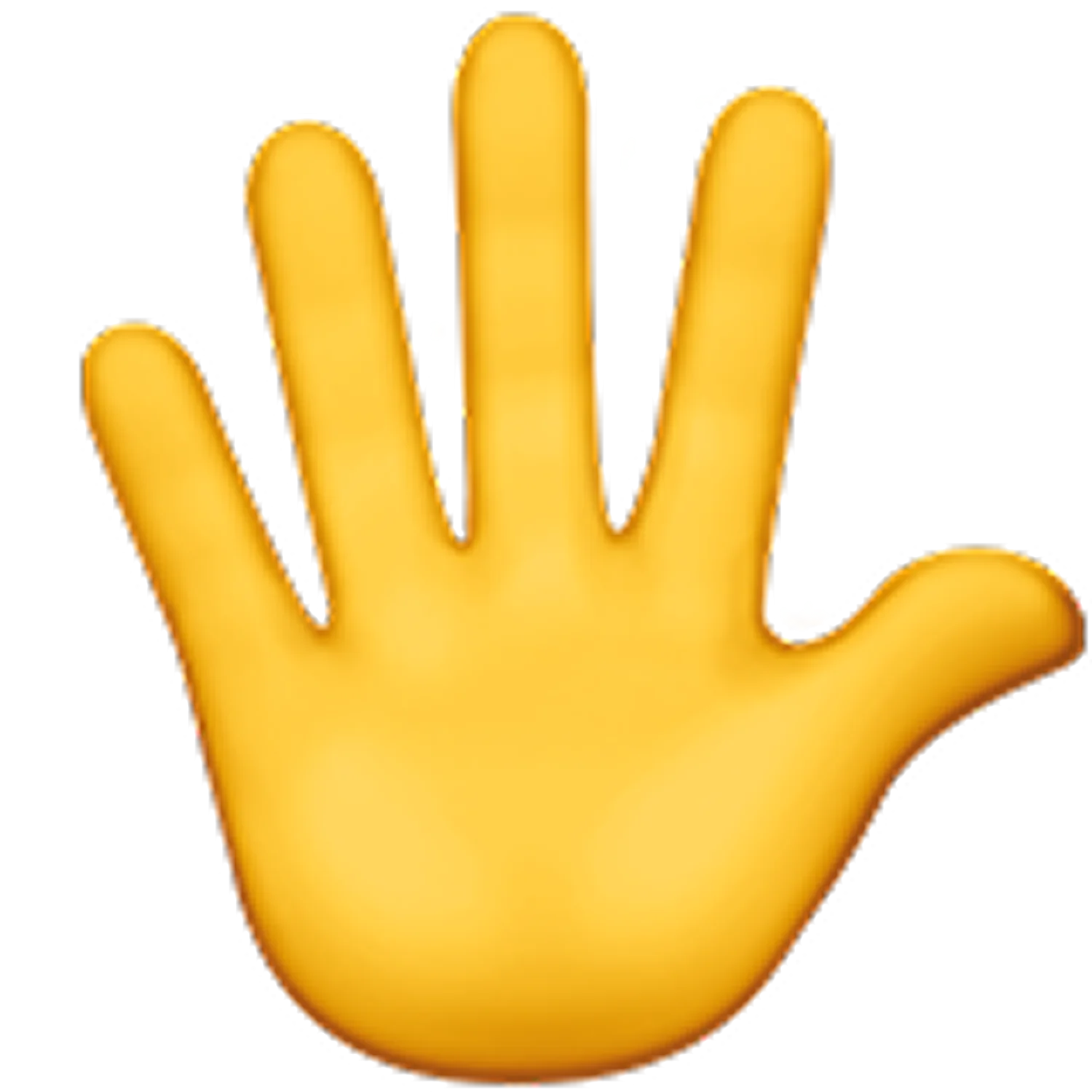 Yellow Waving Hand Emoji Free PNG