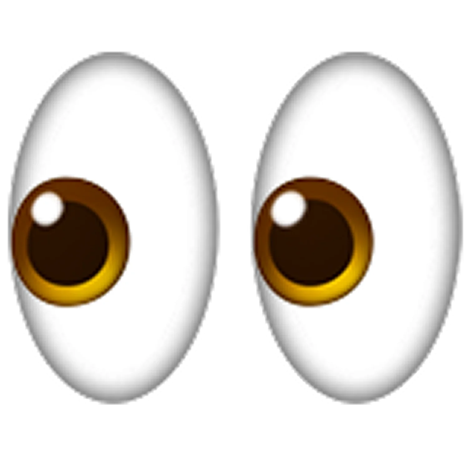 Free PNG of a Pair of Wide Cartoon Eyes