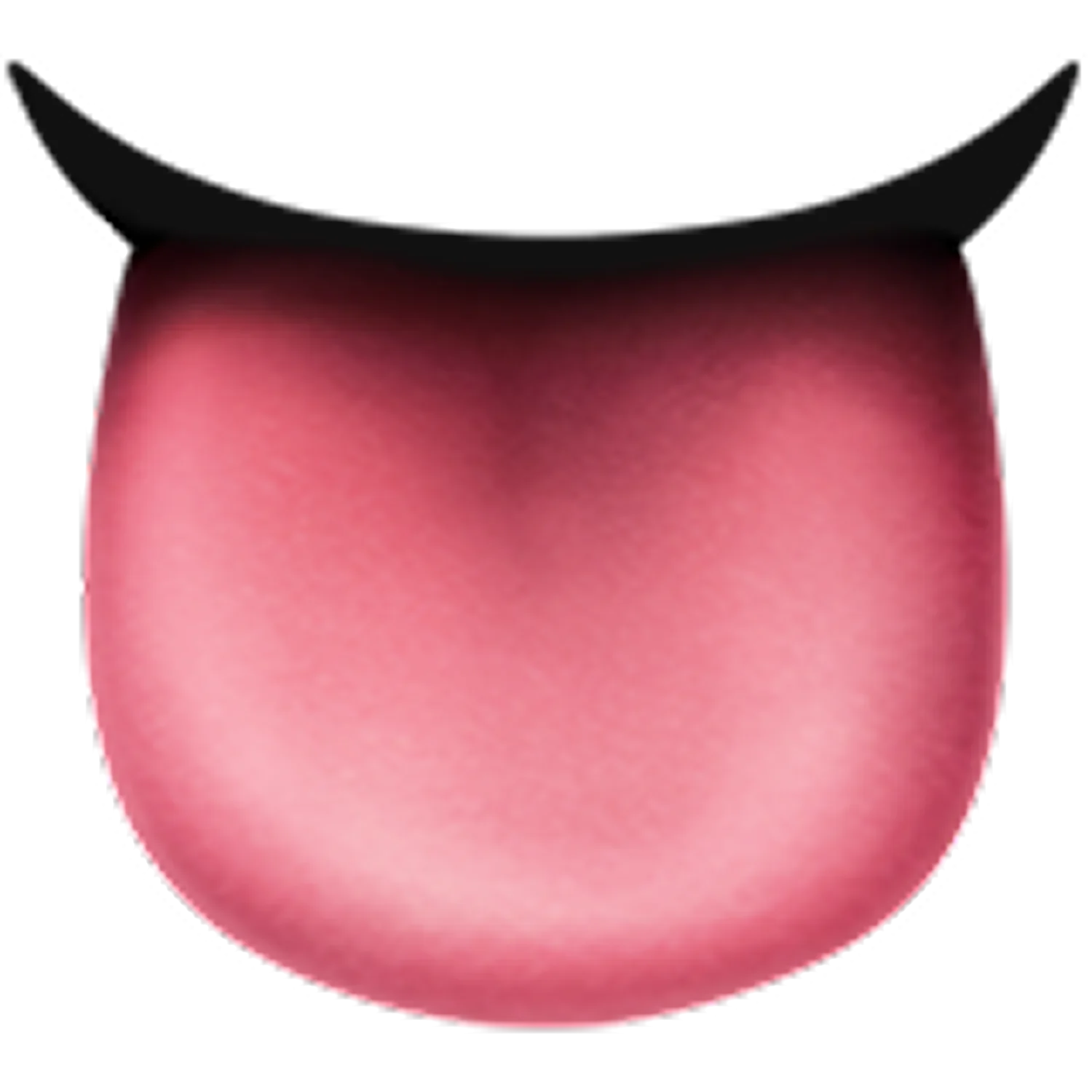 Stylized Pink Tongue Shape with Dark Curved Edge Free PNG