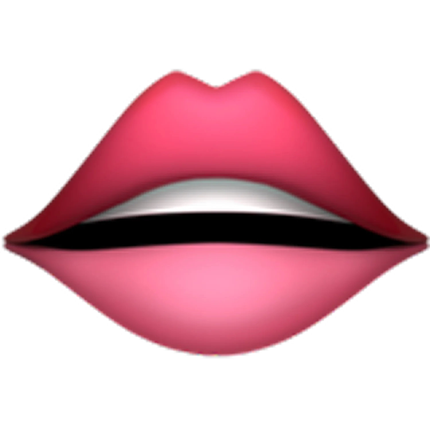 Glossy Pink Open Lips Free PNG