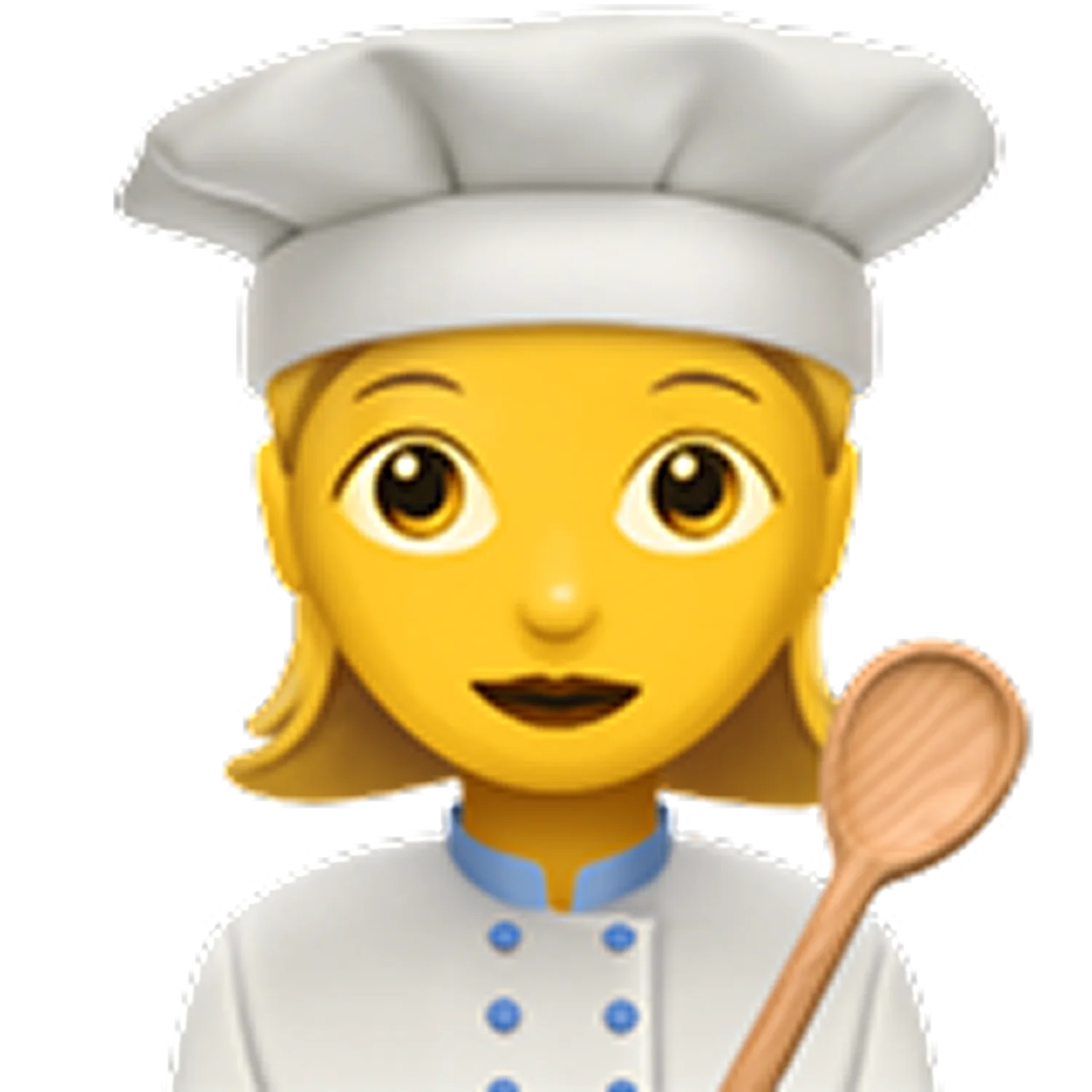 Female Chef Emoji Holding a Wooden Spoon | Free PNG