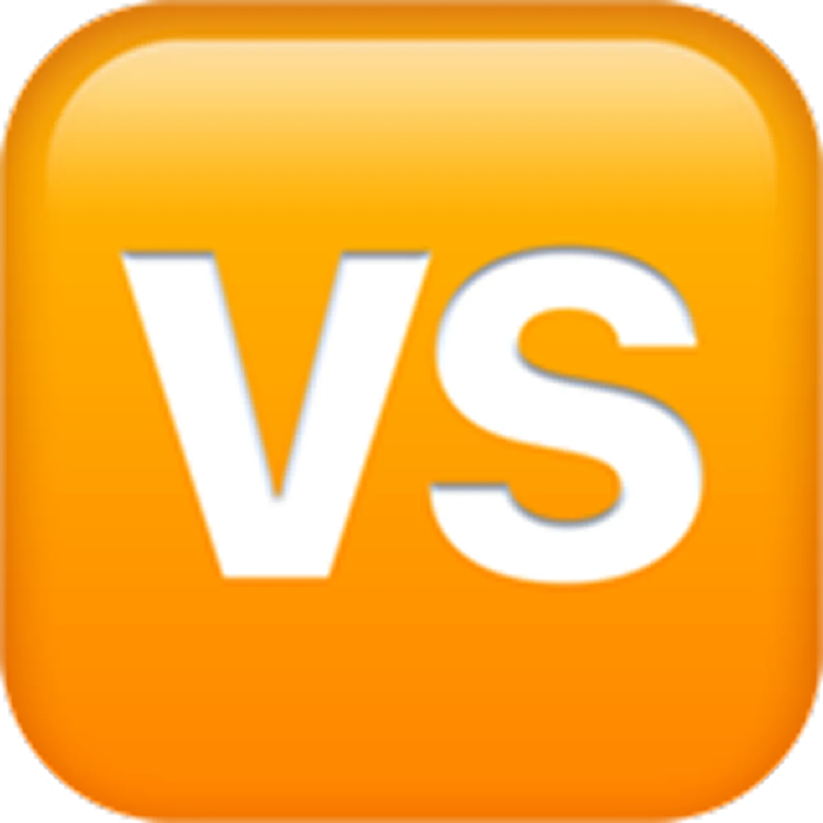 Orange VS Versus Button Icon Free PNG