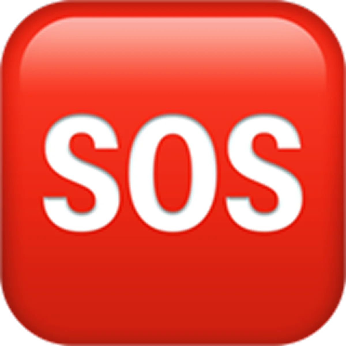 Glossy Red SOS Emergency Button Free PNG