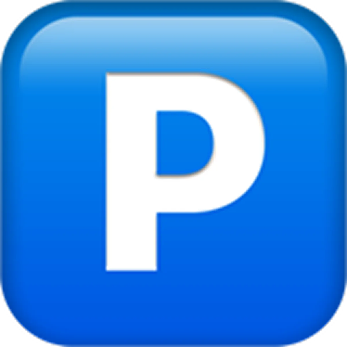 Blue Parking P Icon Free PNG