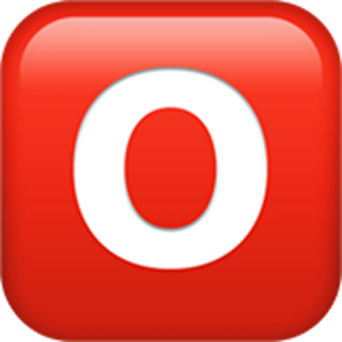Glossy Red Rounded Square with White Ring Free PNG
