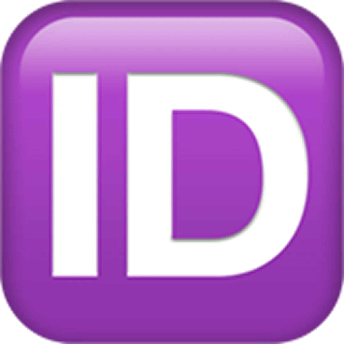 White ID Monogram on Purple Rounded Square - Free PNG