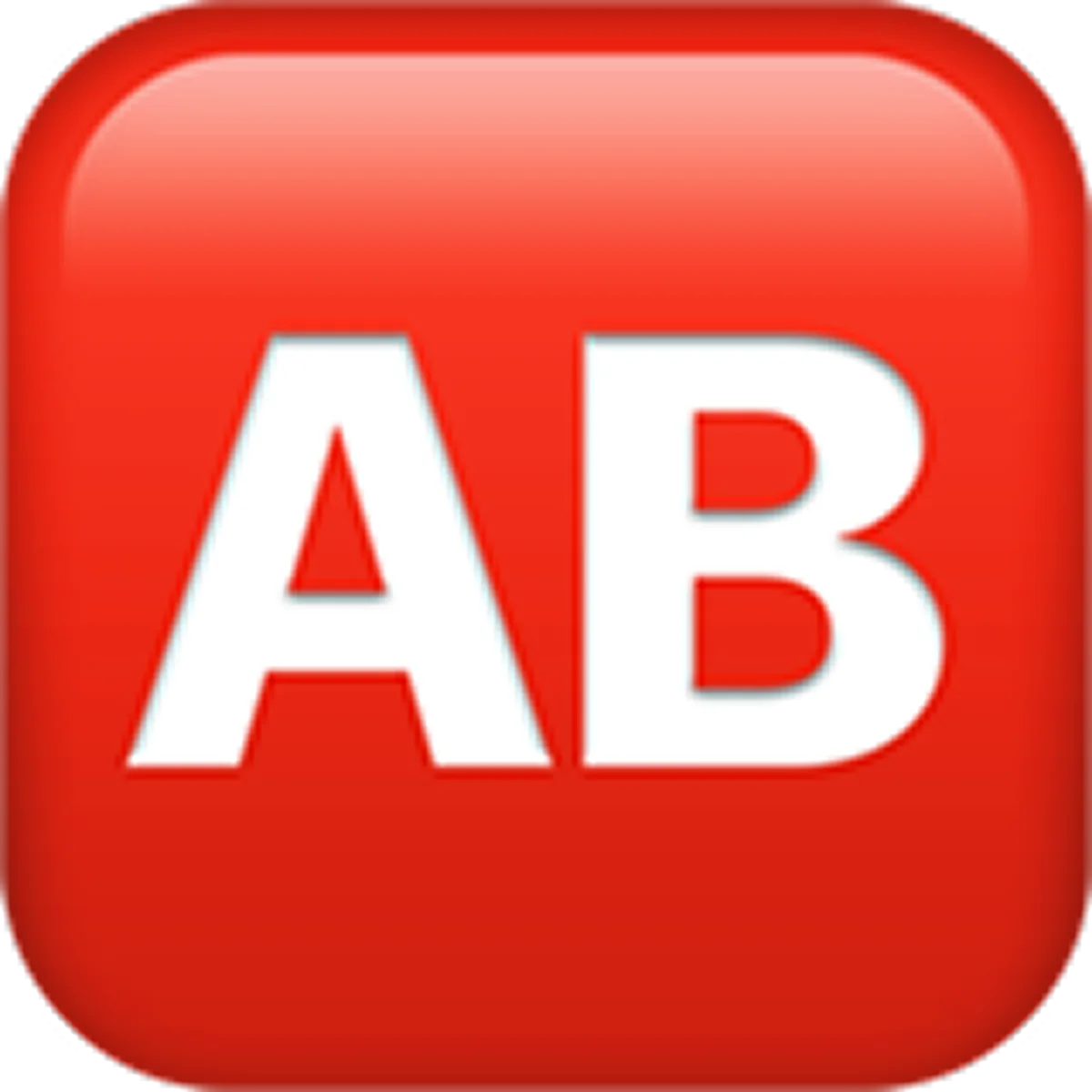 Glossy Red AB Letter Icon Free PNG