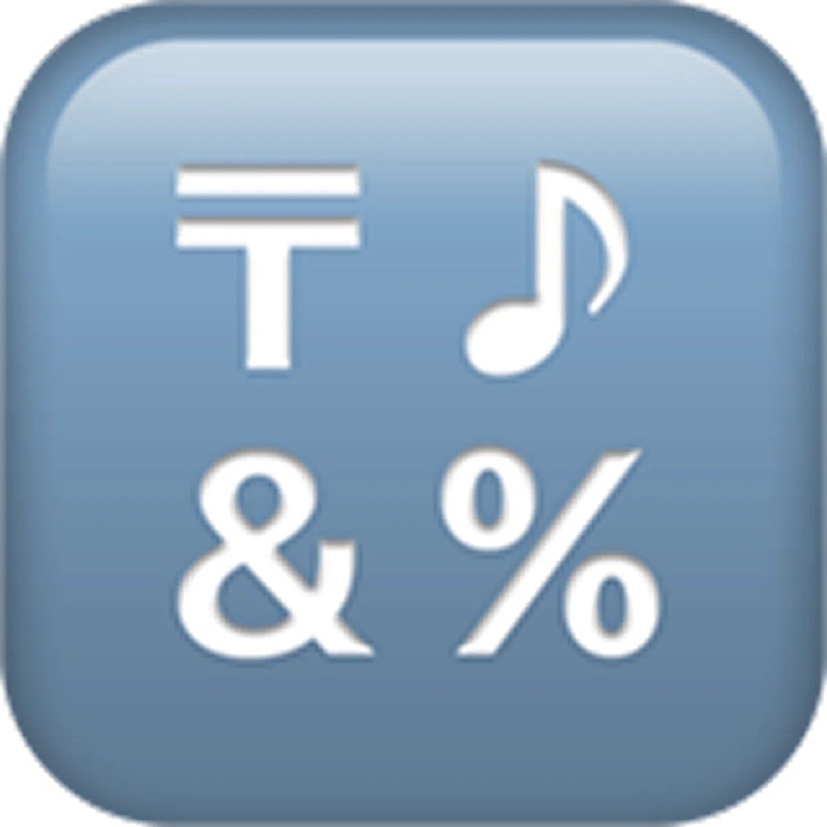 Blue Symbol Key Icon with White Characters Free PNG