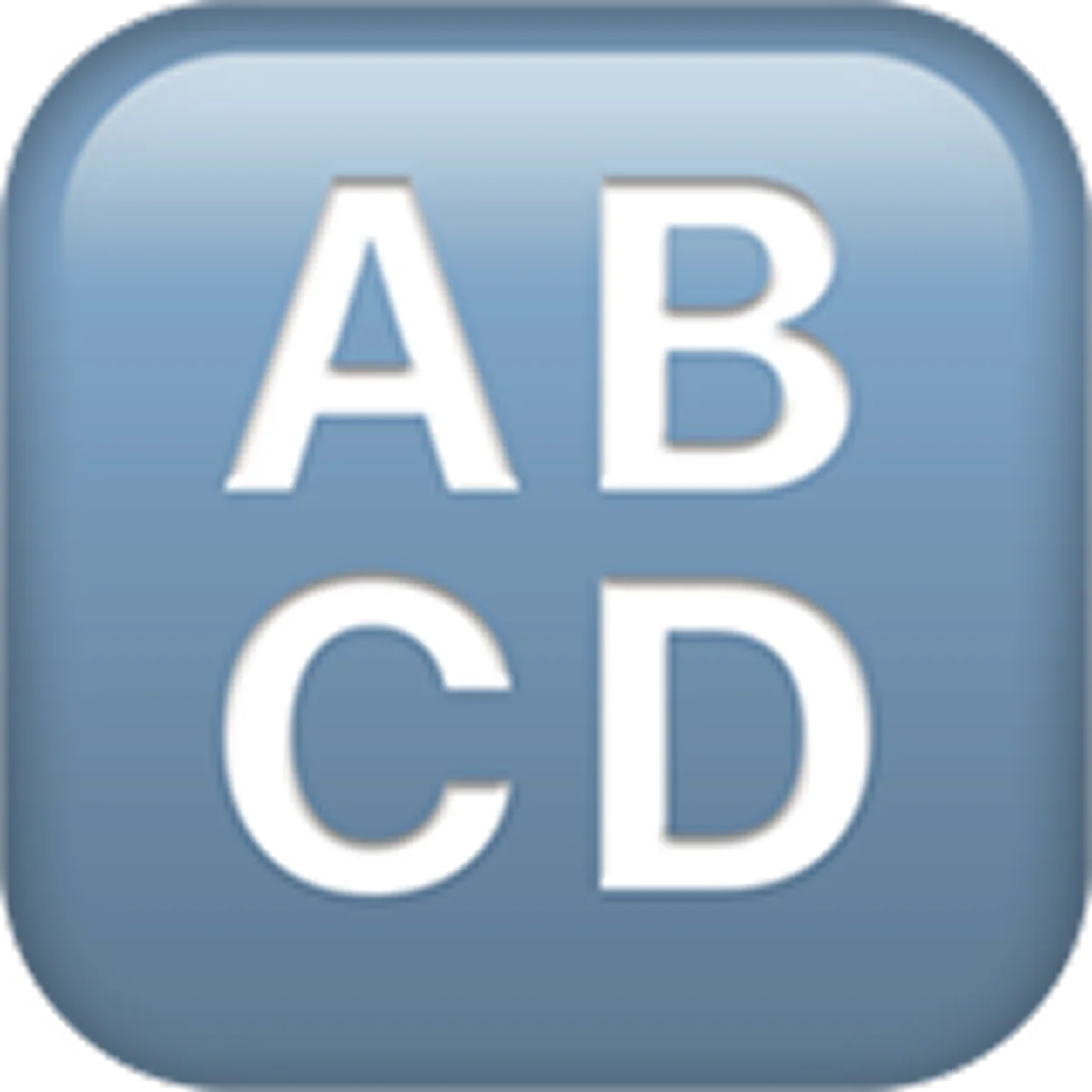 Blue ABCD Alphabet Icon on a Rounded Square | Free PNG