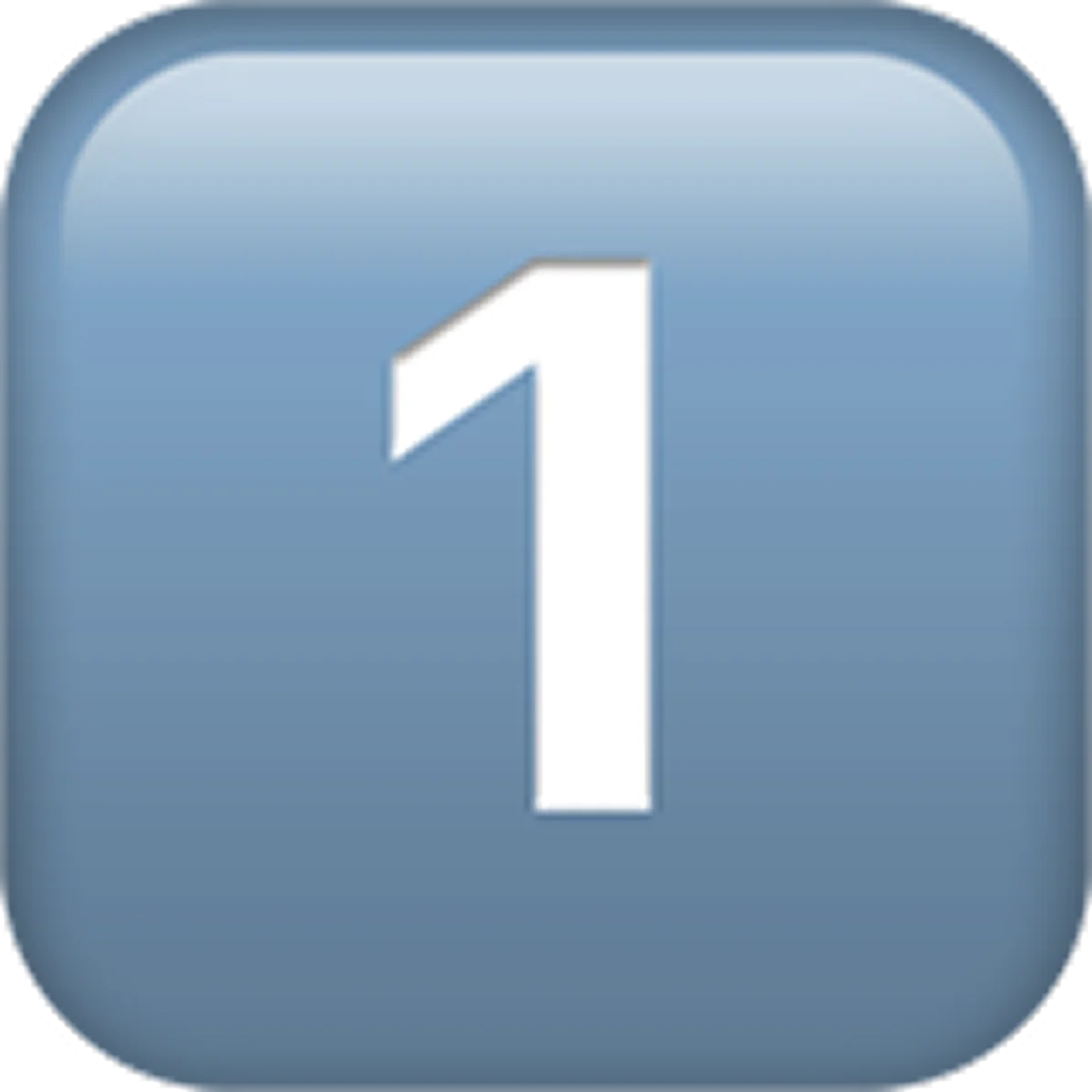 White Number One on Glossy Blue Button Free PNG