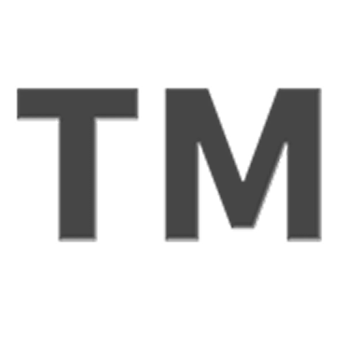 Gray Beveled TM Initials on Black | Free PNG