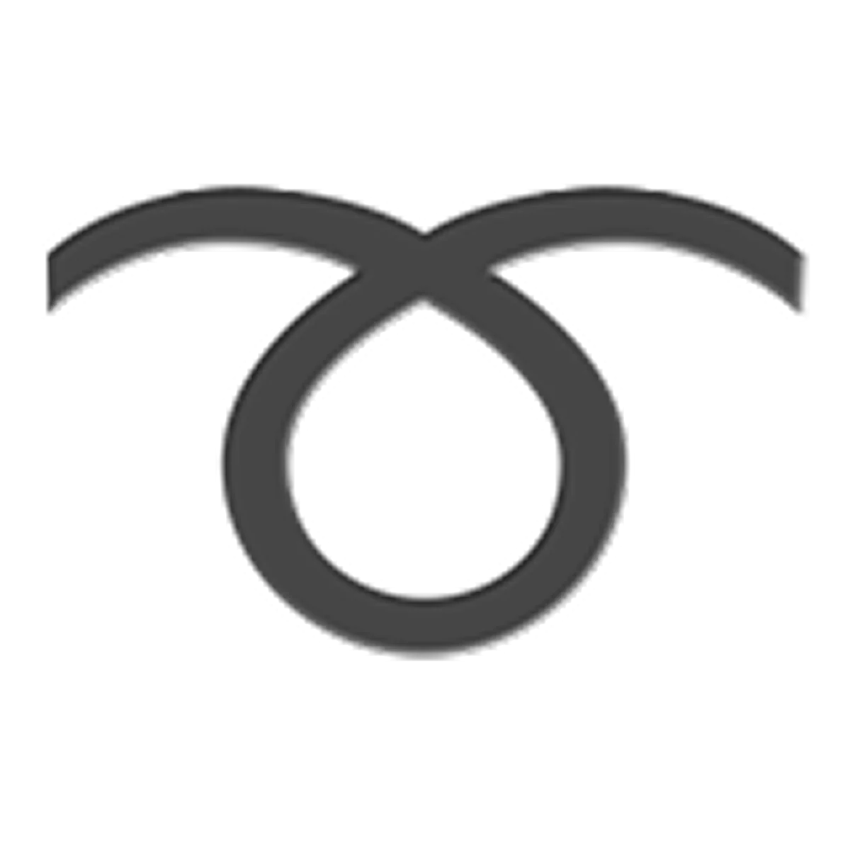 Dark Gray Taurus Zodiac Glyph Free PNG