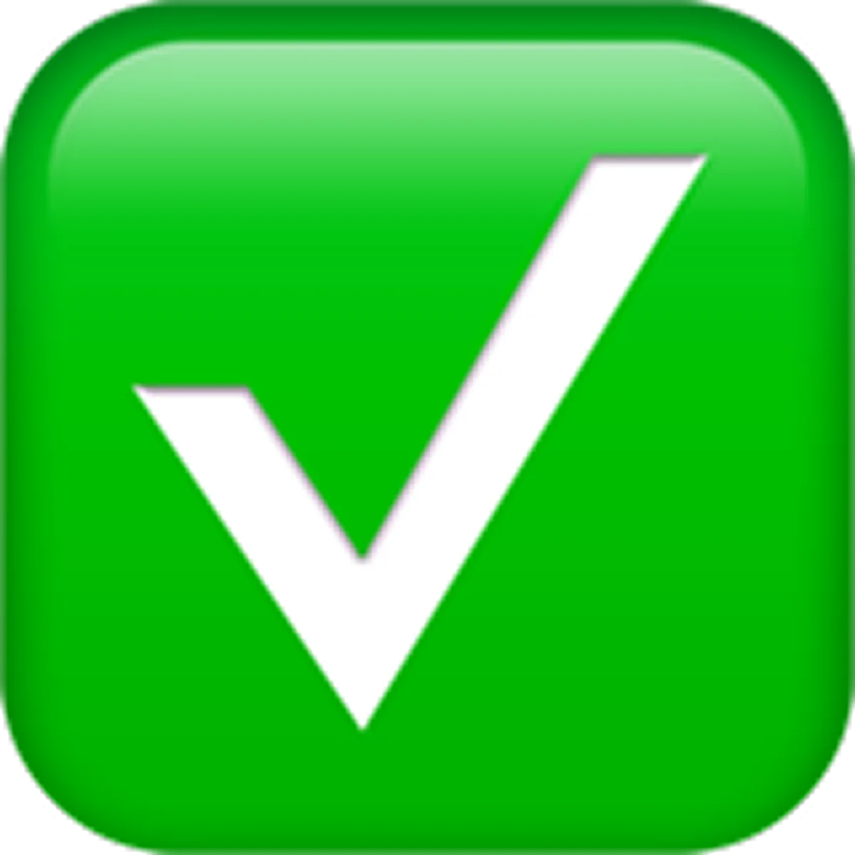 Green Checkmark on Glossy Button - Free PNG