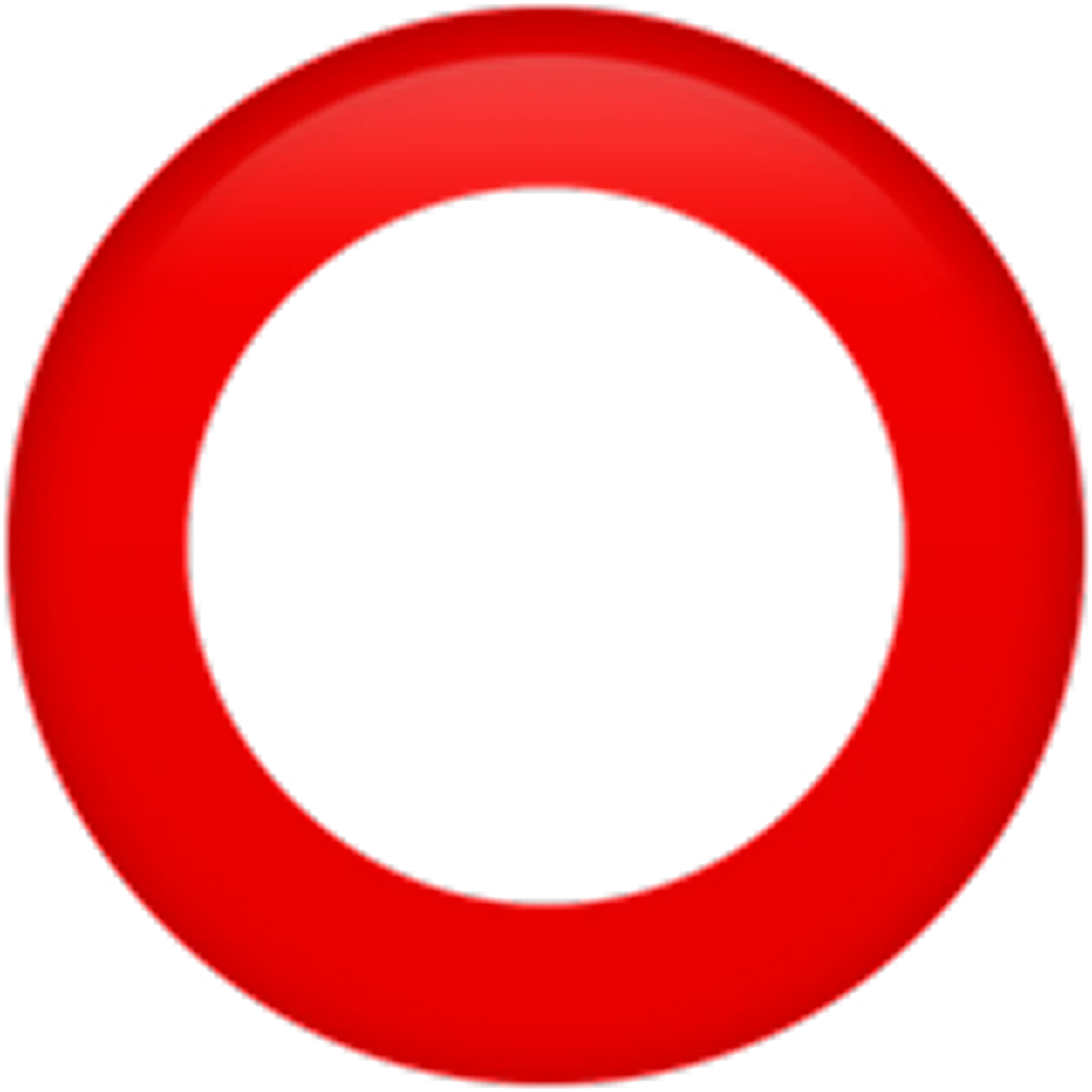 Glossy Red Circular Ring Free PNG