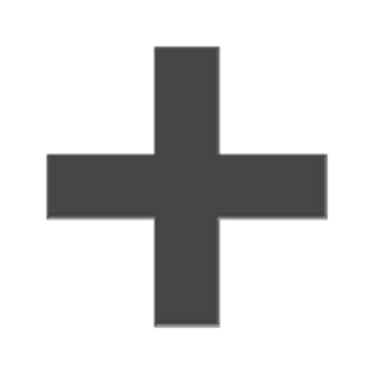 Dark Gray Beveled Plus Sign Free PNG