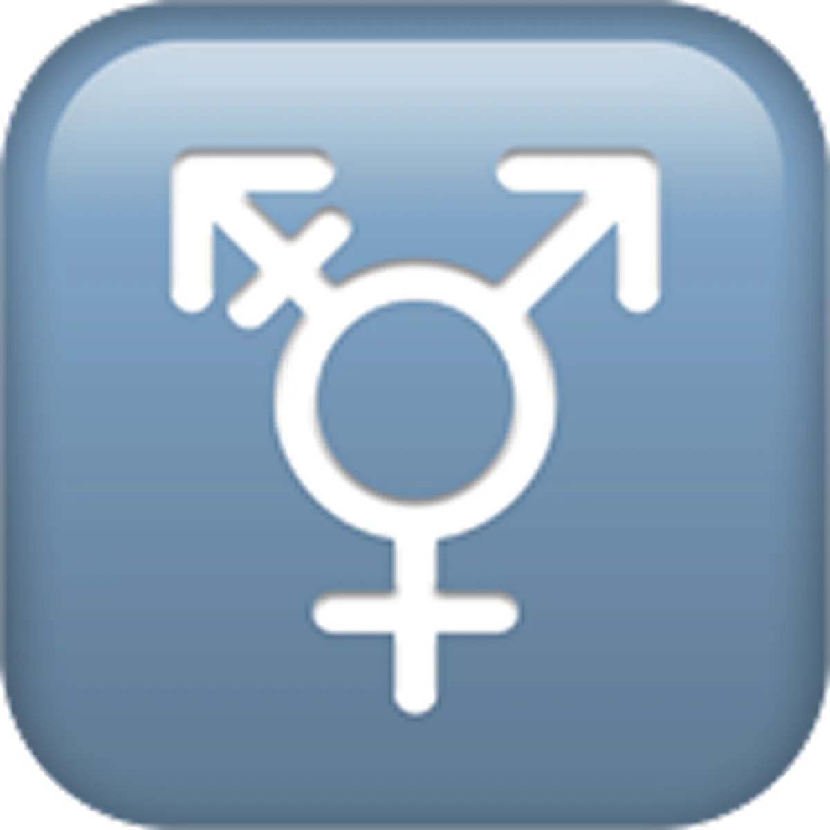 Transgender Gender Symbol on Blue Button Free PNG