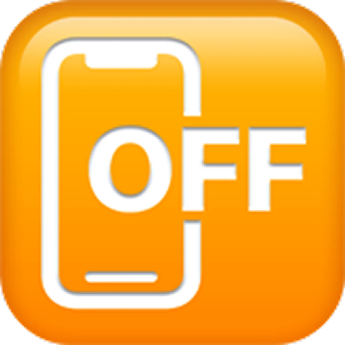 Mobile Phone Off Icon on Orange Background Free PNG