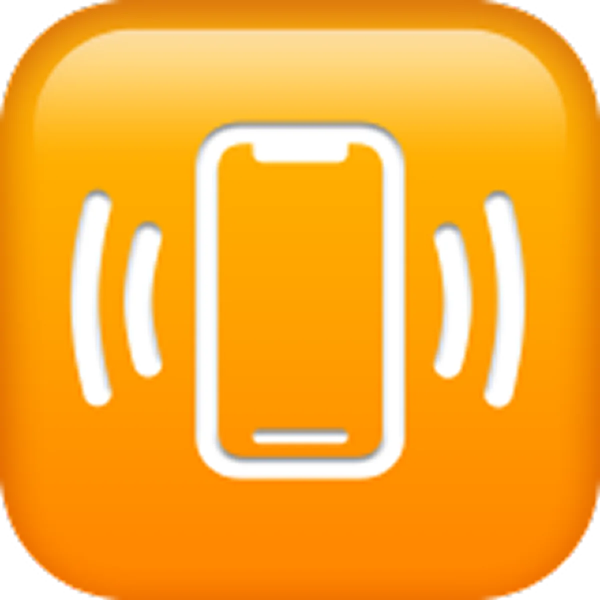 Vibrating Smartphone Orange Icon Free PNG