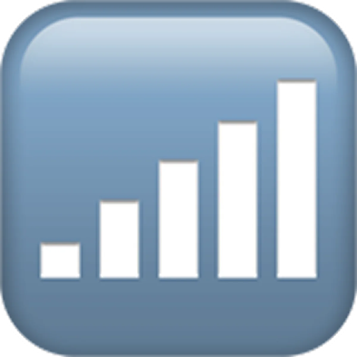 Blue Rising Bar Chart Icon Free PNG
