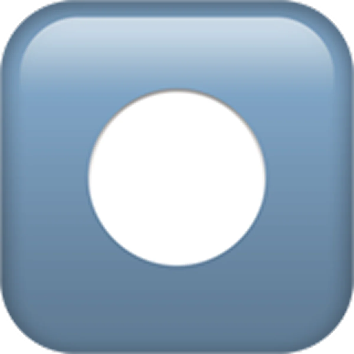 Blue Rounded Square Icon with White Circle Free PNG