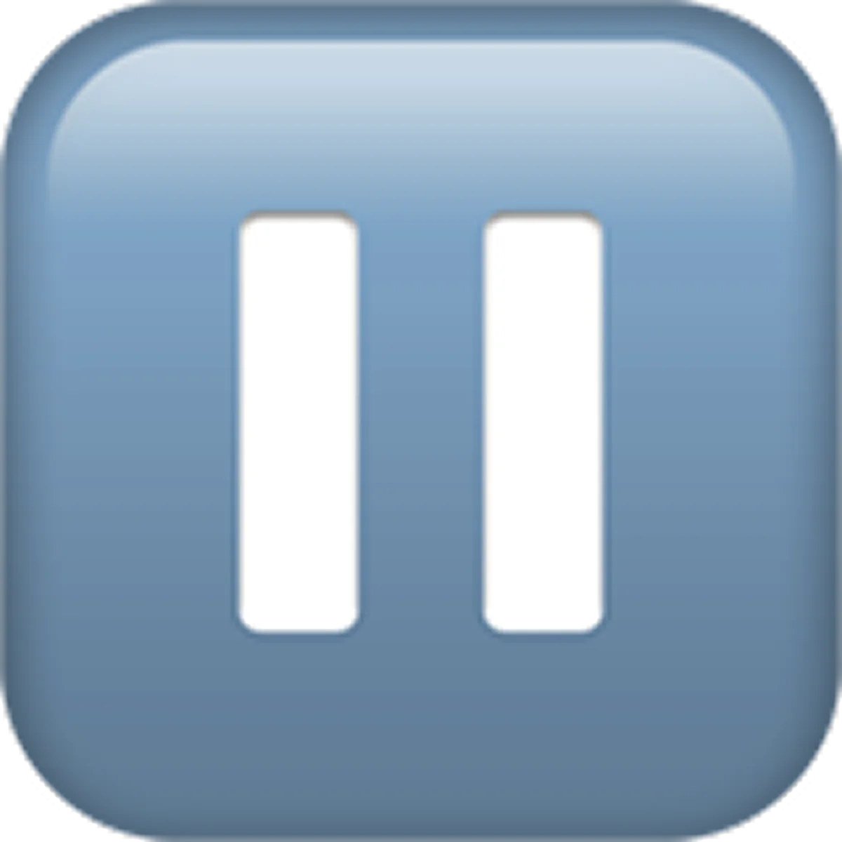 Glossy Blue Pause Button Icon Free PNG