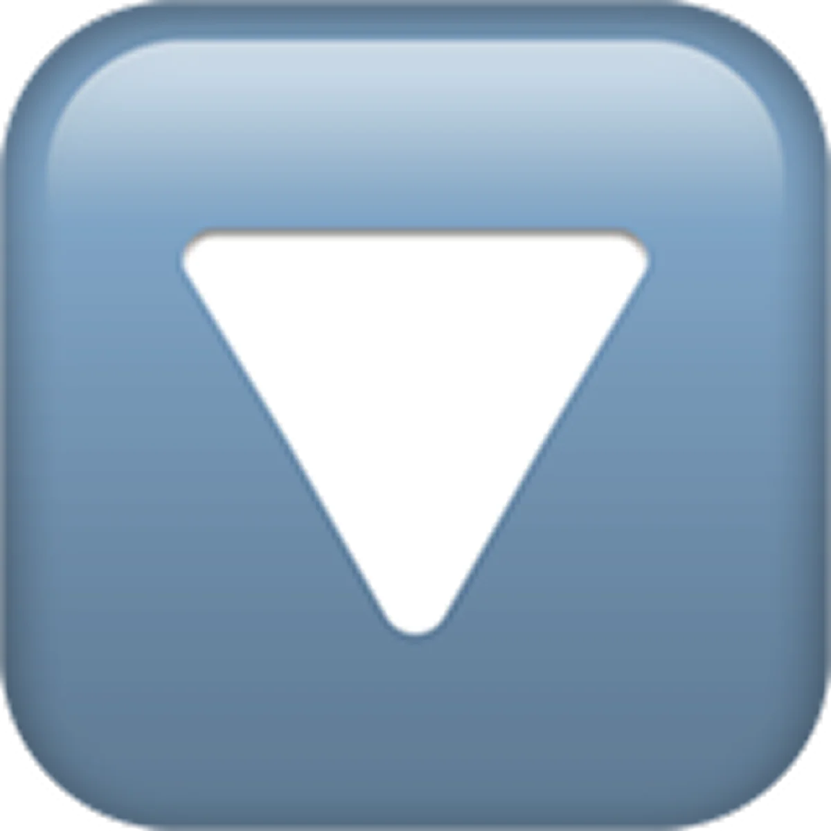 Glossy Blue Down Arrow Button Free PNG