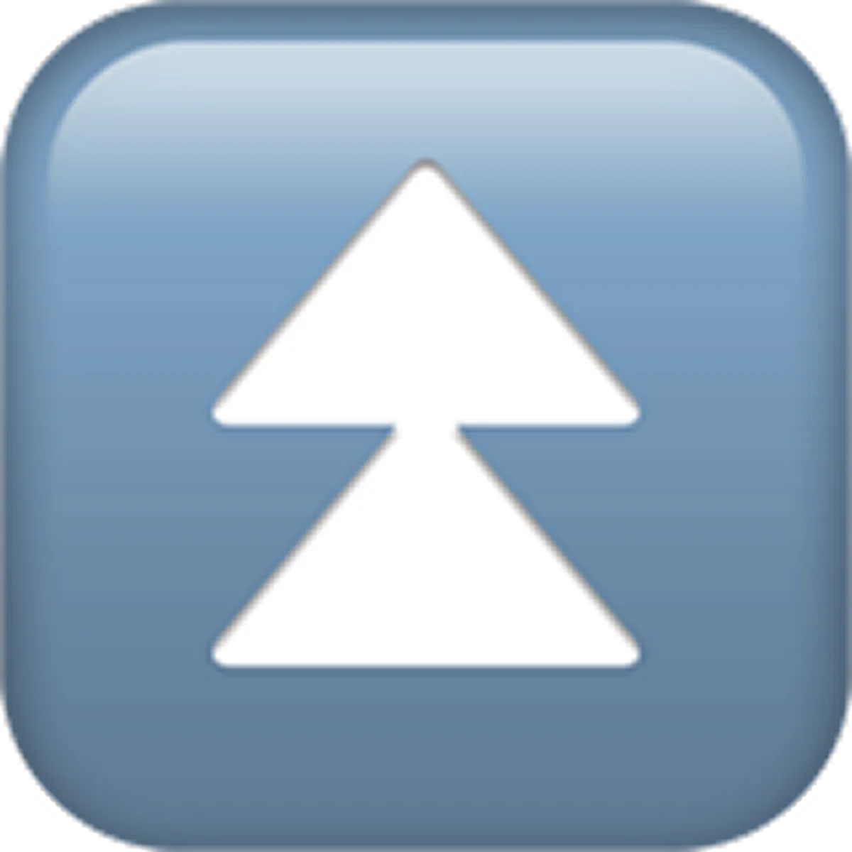 Blue Double-Up Arrow Button Free PNG