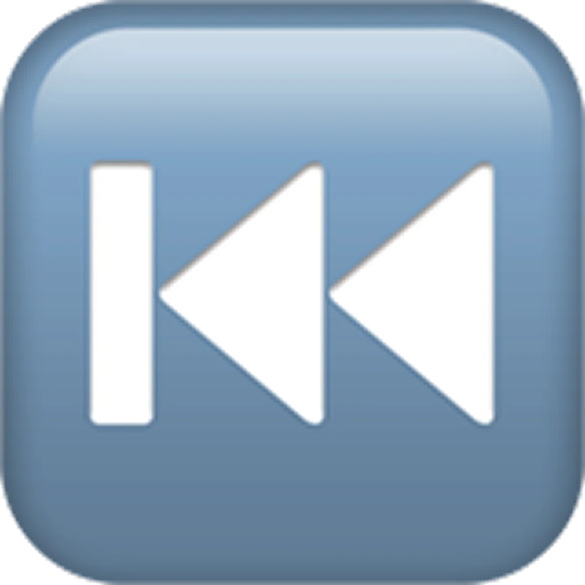 Blue Rewind Button Icon Free PNG