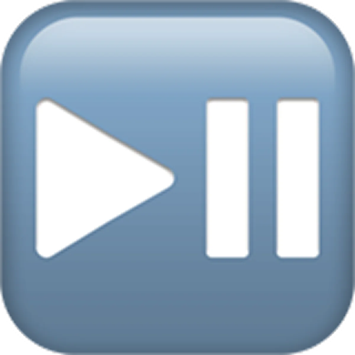 Blue Play and Pause Media Control Icon Free PNG